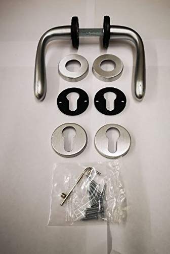 Maniglia Porta Sidney 1126 Maritech Oro Lucido - Con Foro Yale E Rosetta 45mm