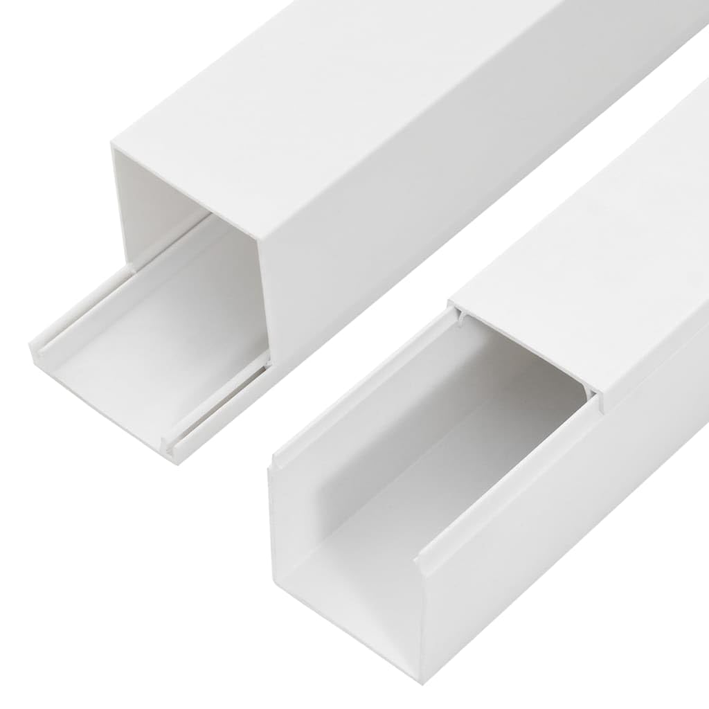 vidaXL Canaletas para Cables, Cubiertas Canales Gestiones de Cableado, Correctores de Cables, Protectores de Cableado para Hogar Oficina, PVC