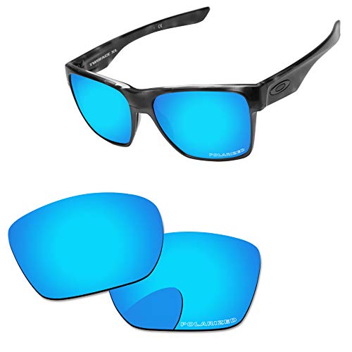 Verres Oakley TwoFace XL bleu glacier polarisés de rechange pour lunettes OO9350