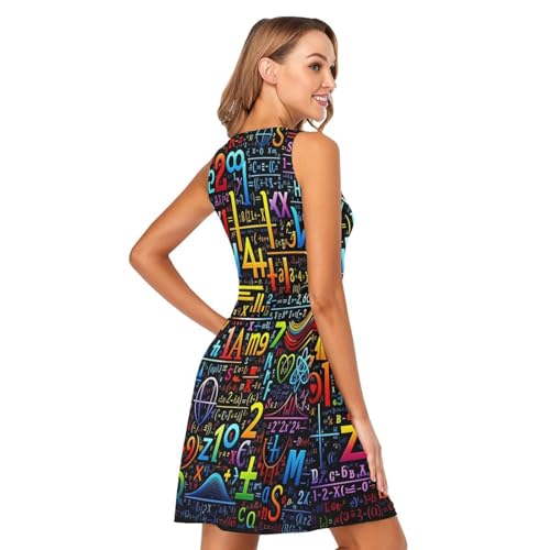 Image of ALAZA Women's Summer Dress Sun Dress Sleeveless with Pockets