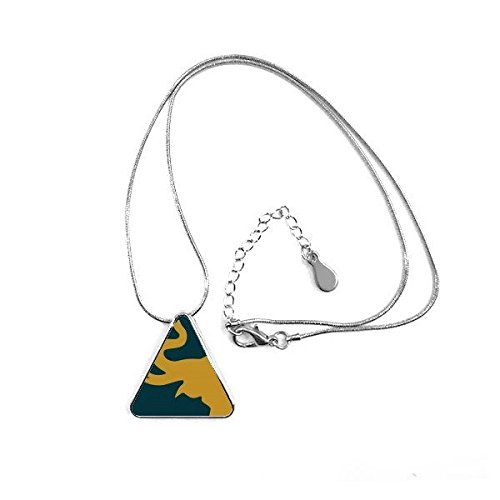 Pendentif triangle éléphant thaïlandais avec sa chaîne robuste anti-ternissement