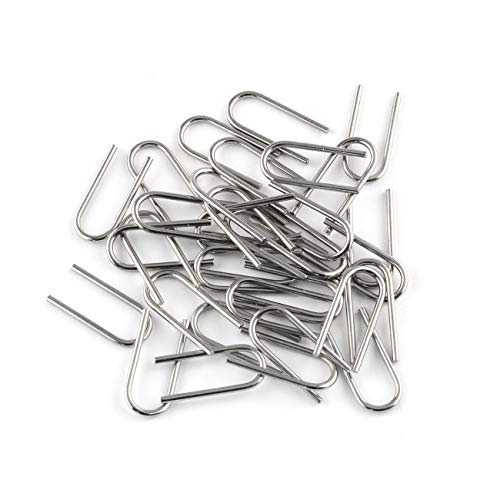 E-outstanding U Jump Ring 50PCS Fusible High Temperature Nichrome Wire Ornament Hanger U Hooks for DIY Pendant Ceramic Ornaments Jewelry Making