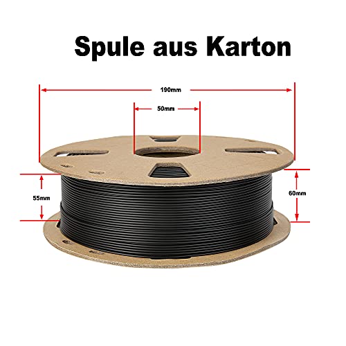 High-Strength and Toughness PLA Filament 1.75mm, TINMORRY Stärkeres PLA Filament für FDM 3D Drucker, 1KG 1 Spule, Schwarz - Image 7