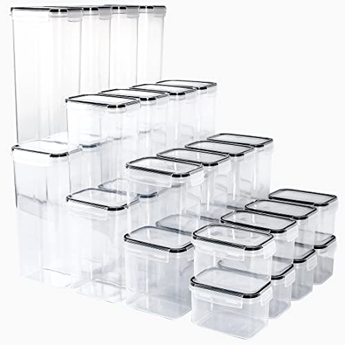 Lifetime Home 32 Pack Airtight Food Storage Containers Set With Lids For Kitchen & Pantry Organization - Bpa-Free For Cereal, Pasta, Rice, Vegetables, Fruits & Flour - Free Markers And Labels #TOP6