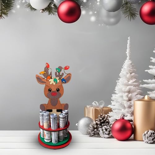 Porta-notas para dinheiro, porta-moedas de,Clipe de dinheiro de em formato de de neve com 10 furos -