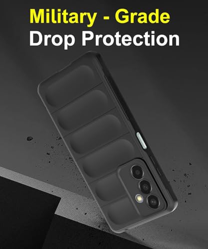 Image of WOW IMAGINE Ultimate Silicon Back Cover Case for Samsung Galaxy M15 5G Prime Edition | M15 5G | F15 5G | Drop Protection Bumper | Anti-Slip Grip | Scratch Proof Micro-Fibre Cloth Inside (Pitch Black)