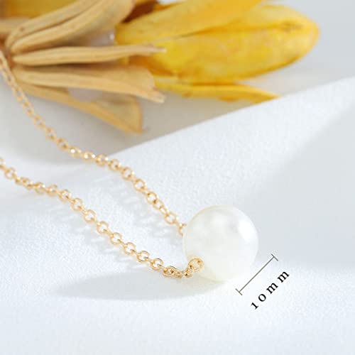 Yalice Gold Pearl Necklace Chain Short Pendant Necklaces Minimalist Neckace Wedding Bridesmaid Jewelry For Women And Girls Gift #TOP2
