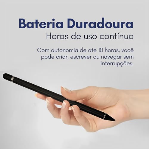 Caneta Touch Capacitiva Ponta de 9.0mm - Design Elegante em Liga de Alumínio, Compatível com E-books