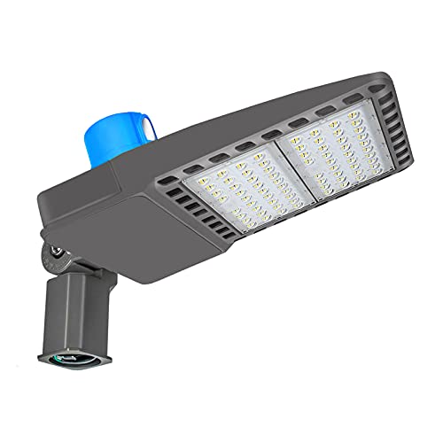 Get Special Price Britelumen 300W LED Parking Lot Light, LED Pole Light 39000Lumens , Waterproof IP65 LED Shoebox Area Light 100-277V 5500K Daylight White for Outdoor Commercial Lighting(300W Slip Fit)