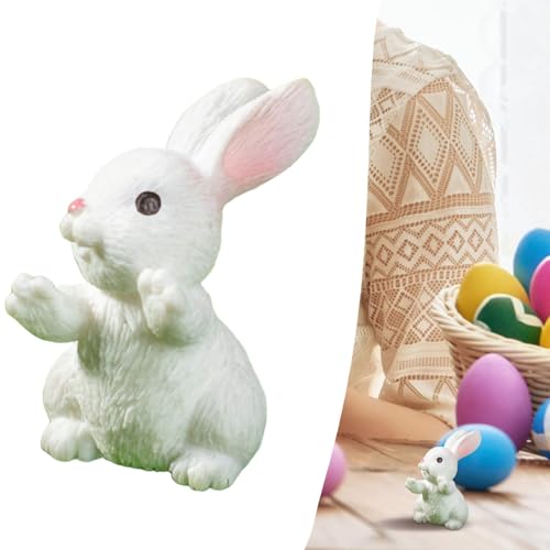 Osterhasen Figuren Ostergeschenke, Osterdeko Hase Figuren Osterhase Deko, Osterbasteln Ostern Deko Innen Tischdeko, Frühlingsdeko Osterdekoration, Bunny Figuren Ornamente für Wohnzimmer Party Büro,F