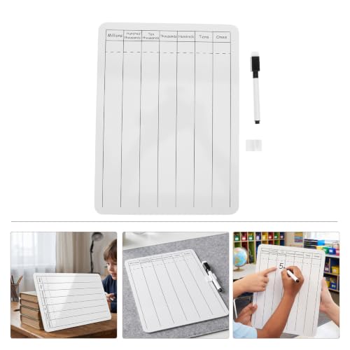 LALADEFIEE Double Sided Dry Erase Whiteboard for Classroom and Home Use, 9x12 Inch Small White Board with Printed Grids and Lines, Thickened Wood and Plastic Board for Effortless Writing - Image 9