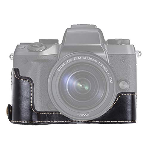 KMLPJP �L���m��EOS M5�p1/4�C���`�X���b�hPU���U�[�J�����n�[�t�P�[�X�x�[�X �p (Color : Black)
