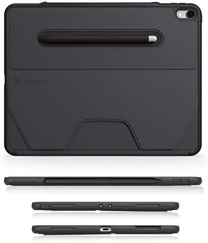 The Muse Case - 2018 iPad Pro 12.9 inch (3rd Gen) - Very Protective But Thin + Convenient Magnetic Stand + Sleep/Wake Cover by ZUGU CASE (Black)