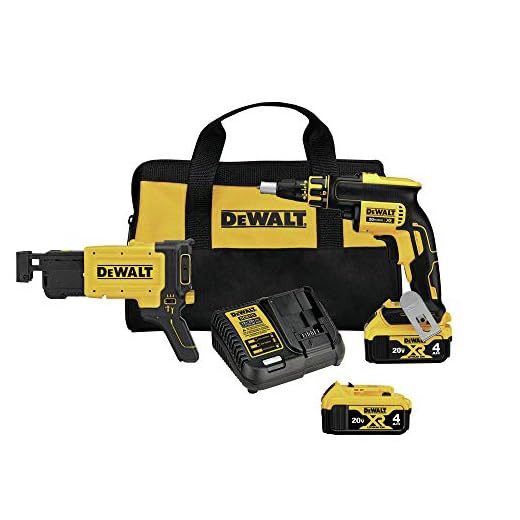 DEWALT Screw Gun Kit with Collated Drywall Attachment (DCF620CM2)