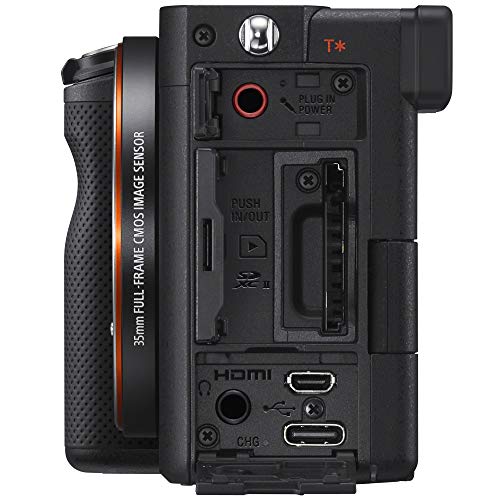 Sony A7C Mirrorless Full Frame Camera Alpha 7C Interchangeable Lens Body Only Black Ilce7C/B Bundle With Deco Gear Case + Extra Battery + Flash + Filters + 64Gb Card + Software Kit And Accessories #TOP5