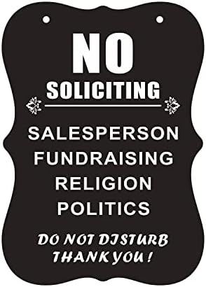 No Soliciting Sign for House / Office,No Soliciting Signs for Home,Door Sign to Keep Solicitors Away To stop unexpected guests，no soliciting sign for house funny yard sign，12”x8”in Acrylic Premium Durable Easy to install Can be hung or pasted，In the office, home, or business.