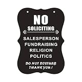 No Soliciting Sign for House / Office,No Soliciting Signs for Home,Door Sign to Keep Solicitors Away