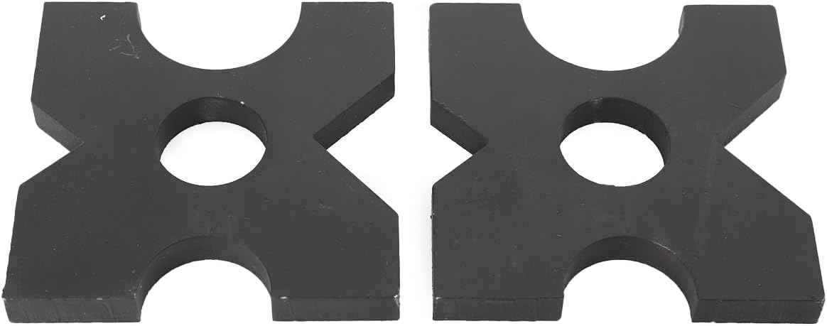 1 Pair of Arbor Press Plate, 20Ton and 32Ton Shop Press Plates AR400F Metal, H Frame Thickened Hydraulic Shop Press Plate, Shop Metal Press Plates with 4 Notch, 0.78in/20mm Thickness, 7X7X0.8in