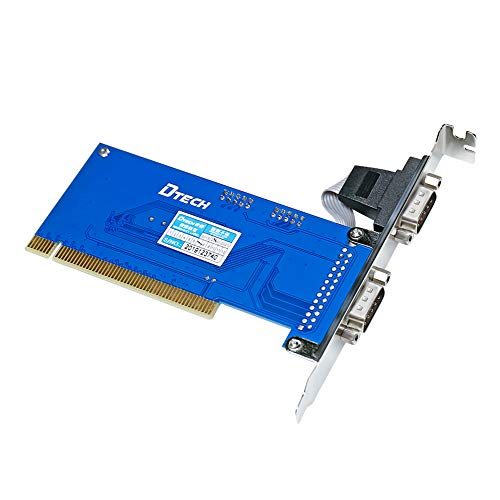 Dtech 2 Port Pci Serial Card Pci To Com Port Db9 Rs232 Expansion Adapter For Desktop Computer Pc Windows 10 8 7 Xp Vista With 16C550 Uart #TOP5