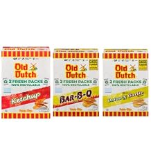 Old Dutch Variety Pack, Ketchup, BBQ, Onion & Garlic Chips, 220g/7.8 oz., Box of each, Imported from Canada