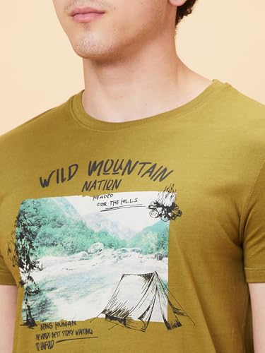 Image of Being Human Coffee Regular Fit Round Neck Men's T-Shirt Clothing