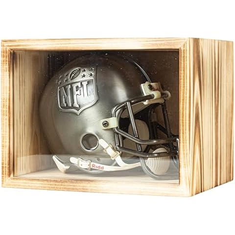 Freezing point 8×6×6 Mini Football Helmets Display Case Wall Mount Deep Small Shadow Box Frame Memory Box for Keepsakes Cover