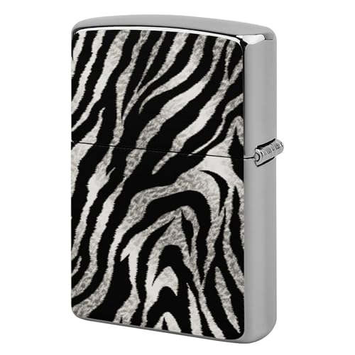 Accessoire briquet rechange zébré métal vintage