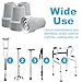 OBTANIM 8 Pack 3/4 Inch Replacement Rubber Cane Tips for Canes Crutch Walking Sticks and Walkers (Gray)