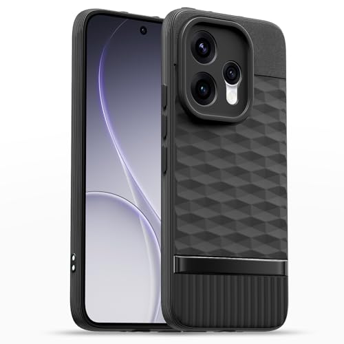 Image of Pikkme Back Cover for Oppo Reno 15 5G Soft Grip 3D Hexa Cube Texture Silicone Bumper Case (Black)
