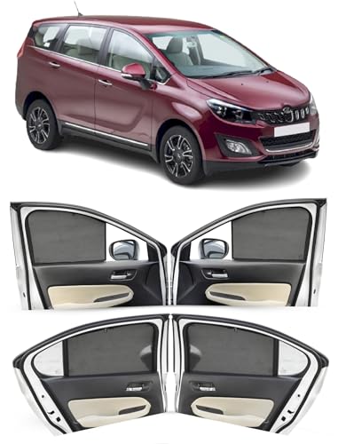Image of Autofact Car Sunshades for Mahindra Marazzo, UV Protection, Useful Car Accessories, Custom fit Sun Shades for Side Windows, Set of 6