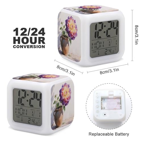 Reloj digital funciona con pilas de mesa con temperatura interna 3