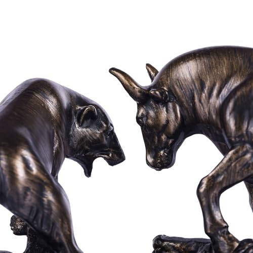 Estatua de Toro y Oso Decorativa de Resina para Oficina miniatura 3