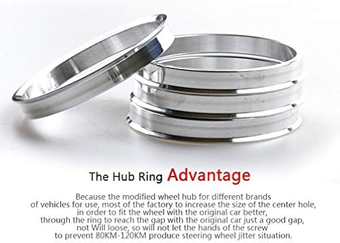 4pc Wheel Hub Centric Rings 72.6 to 70.3, Alloy Aluminum Hubcentric Rings