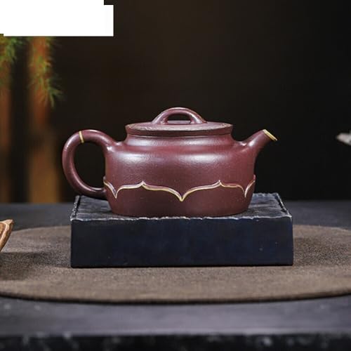 Bouilloire à thé 350 ML argile violette théière artisanale ornements traditionnels - 5