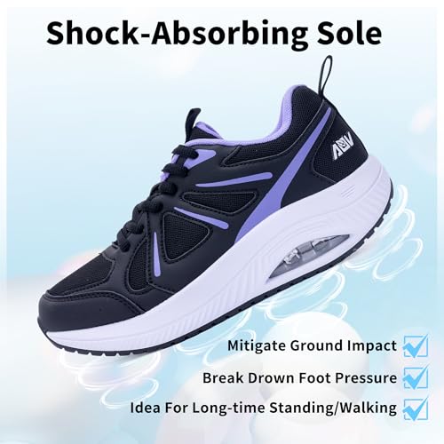 AOV Women Arch Support Walking Shoes Orthotic Sneakers for Plantar Fasciitis Foot and Heel Pain Relief Tennis Shoes3