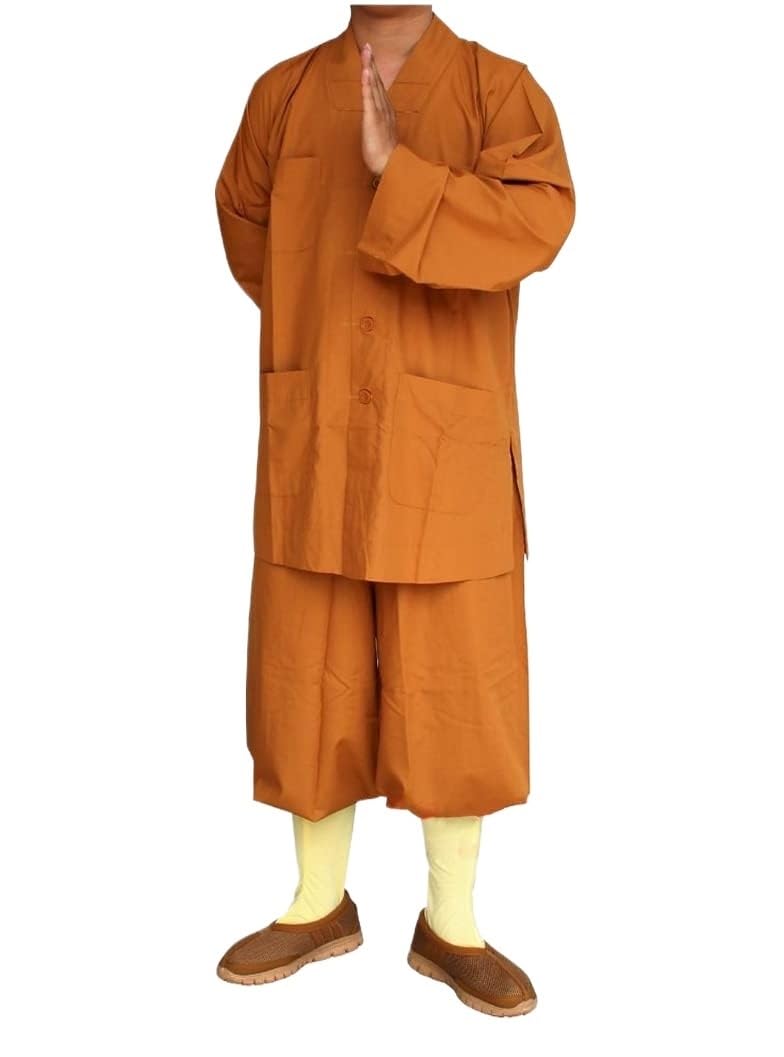 Suknia Sztuki walki Odzież Kung Fu， Ubranie mnicha Szata mnicha Strój świątyni Shaolin Szata buddyjska zen Szaty mnicha buddyjskiego Suknia Religia Ubranie mnicha