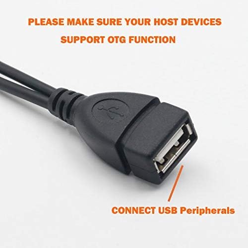 Image of 100FIT FireStick Cable 2 in 1 OTG Amazon fire Stick Cable Micro USB y Splitter USB 2.0 Micro USB Female USB OTG Male y Splitter OTG Host hub Adapter Converter for fire TV Stick (Not for Charging)