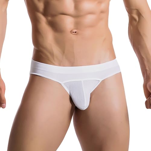 Summer Code Men's Underwear Striped Micro Mesh Briefs Breathable Underpants Pack4