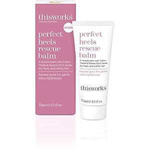 This Works Perfect Heels, 75 ml – Natural Foot Cream Infused with Cotton Thistle, Lemon and Lavender Essential Oils – Nourishing Foot Moisturiser and Heel Balm for Cracked Heels and Dry Skin