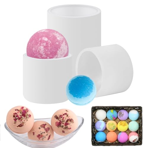 Zellmait Bath Bomb Mold Kit,2 inch Inner Diameter Round Solid Ball Shaped Bath Bomb Molds Kit, Bath Bombs Making Tools,Suitable for Bath Bomb Press Machine