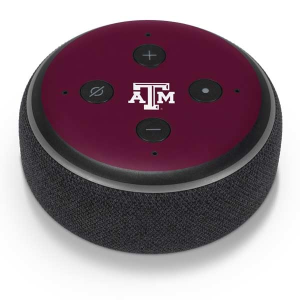 Skinit Decal Audio Skin Compatible with Amazon Echo Dot 3 - Officially Licensed Texas A&M University TAM Design