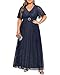 Mother of The Bride Dresses Plus Size Navy Blue Formal Evening Gowns Wedding Guest Groom Bridesmaid Gala Long Prom Dress