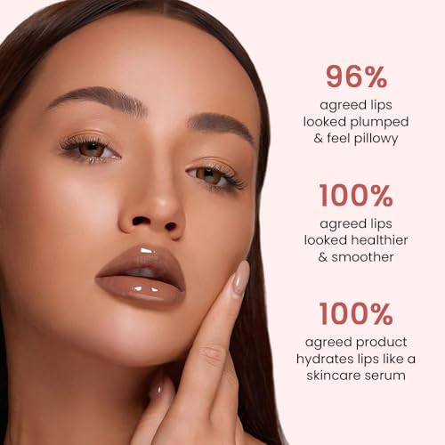 Image of FeiCuiYun 2Pcs Lip Tinted Glowy Balm Hydrating Tinted Lip Serum Lip Gloss, Ultra-Hydrating Natural Vegan Lip Balm, Sheer-Tinted Shine & Hydration, Soothes & Softens Dry Lips Skincare 01+02