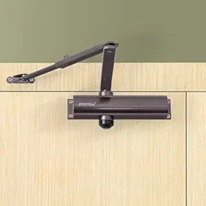 Plantex Premium Automatic Door Closer for All Door Adjustable Size 3 Spring Hydraulic Auto Door Closer for Home Office Hotel for Wide 180 Degree Opening (ISO 9001 Certified) (Capasity-55 kg,Brown)