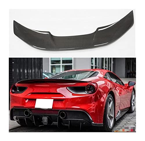 Homanpp Divisor Difusor del Labio Alerón Trasero Maletero Fibra Carbono Real Coche ala Trasera Portón Trasero para Ferrari para 488 GTB para 488 Araña 2015-2019 (Color : For 488 GTB)