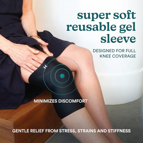 Homedics Hot and Cold Relief Gel Knee Sleeve, Heat or Ice Therapy for Knee Relief, Soft-Touch Stretch Fabric, Contoured Hydrogel Design for Comfort and Relaxation by Homedics - Image 3