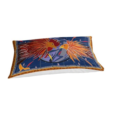 Parure de lit 3D combats de coqs single 135x200 cm en microfibre - 6