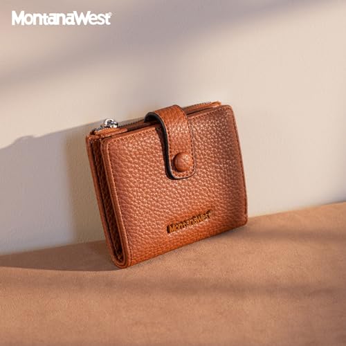 Image of Montana West Wallet Women RFID Blocking Wallets, Card Cases & Money Organizers Wallets with Zipper Coin Pocket, 2 Brown, Vintage