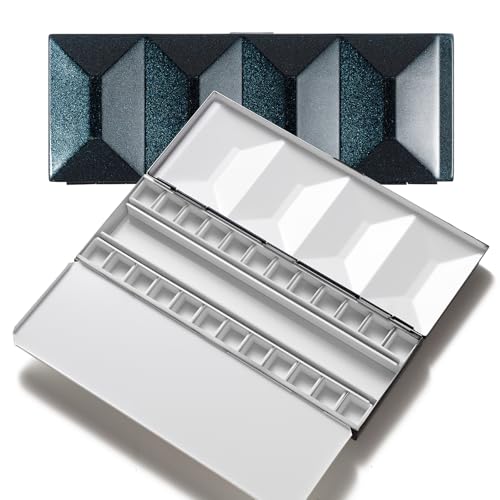 MEEDEN Travel Watercolor Paint Palette: Empty Water Color Tin Palette