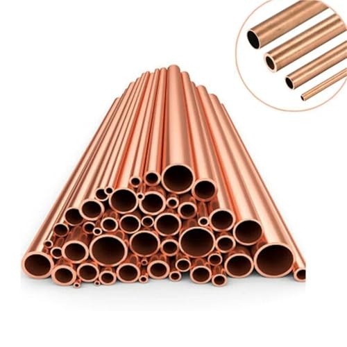 Tubo de cobre de 500 mm, grosor de pared de 0,5 mm (5,5 mm de diámetro exterior, 4,5 mm de diámetro interior), versátil, ligero, para fontanería, HVAC, proyectos de bricolaje, una sola pieza para